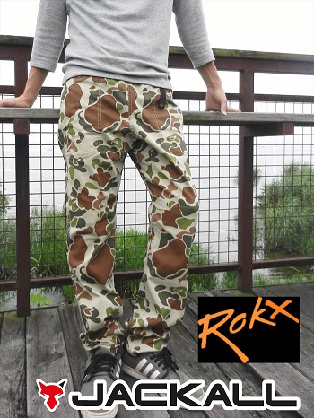 ９月上旬 「JACKALL×ROKX &frasl; カモフラージュパンツ」 販売致します