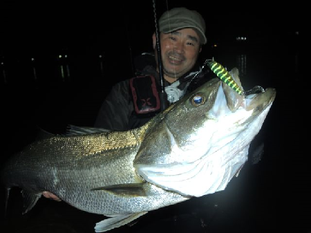 スレン80sで90up ランカーシーバス捕獲の詳細 Salt Water 海釣り Jackall ジャッカル ルアー