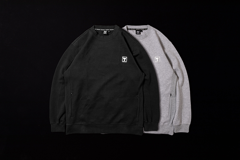 SIDE RIBBED CREW NECK SWEAT