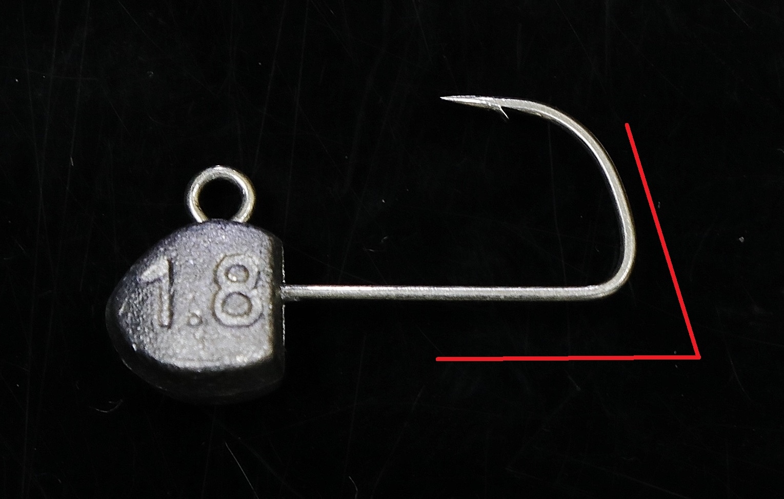 Hook shape that prevents the softbait from slipping