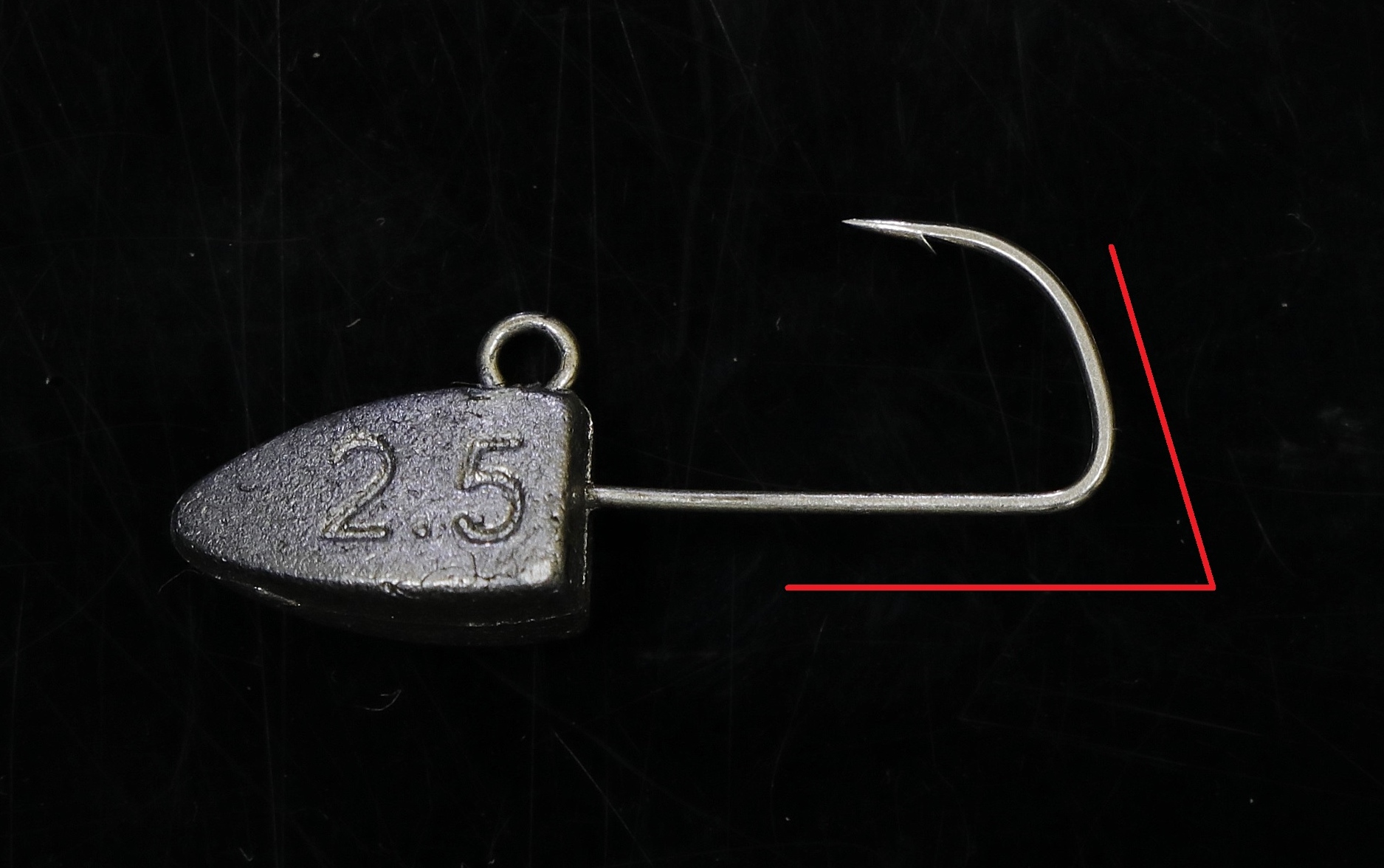 Hook shape that prevents the softbait from slipping