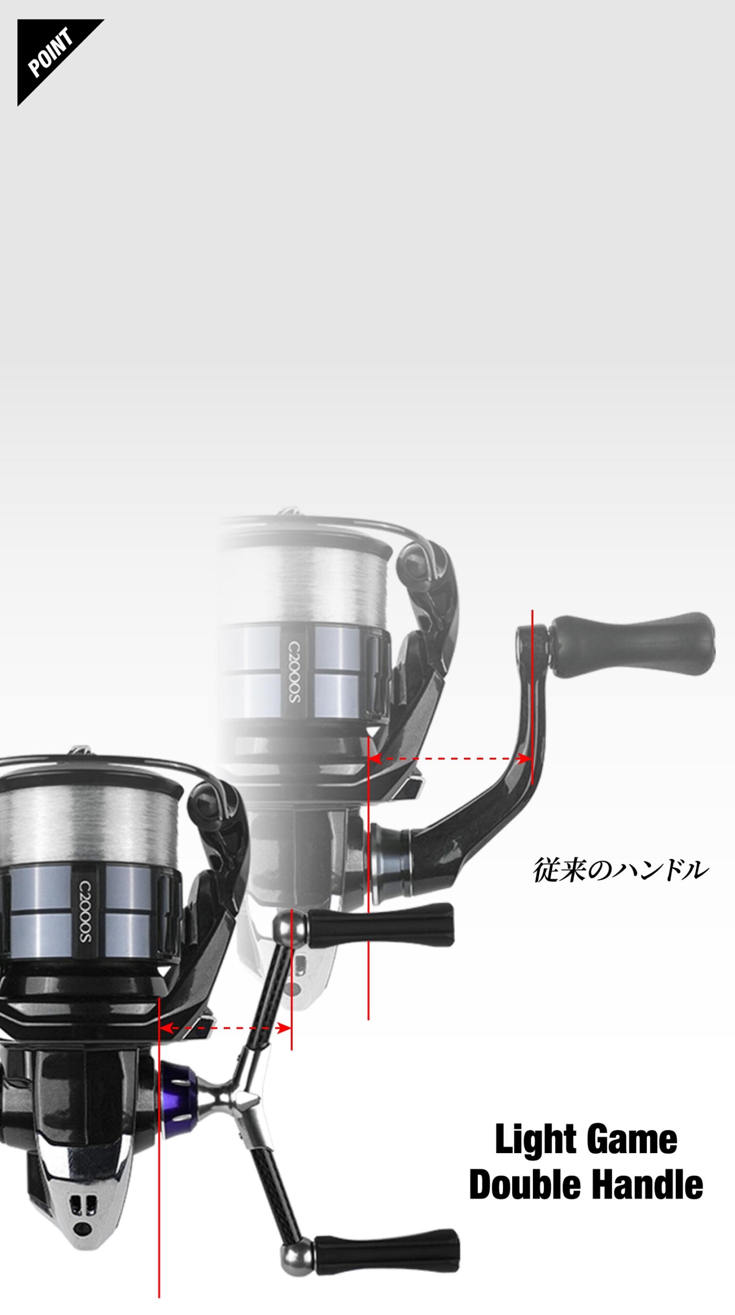 Light Game Double Handle ライトゲームダブルハンドル 65/70