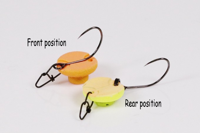 Hook position can be changed with front and rear eyes